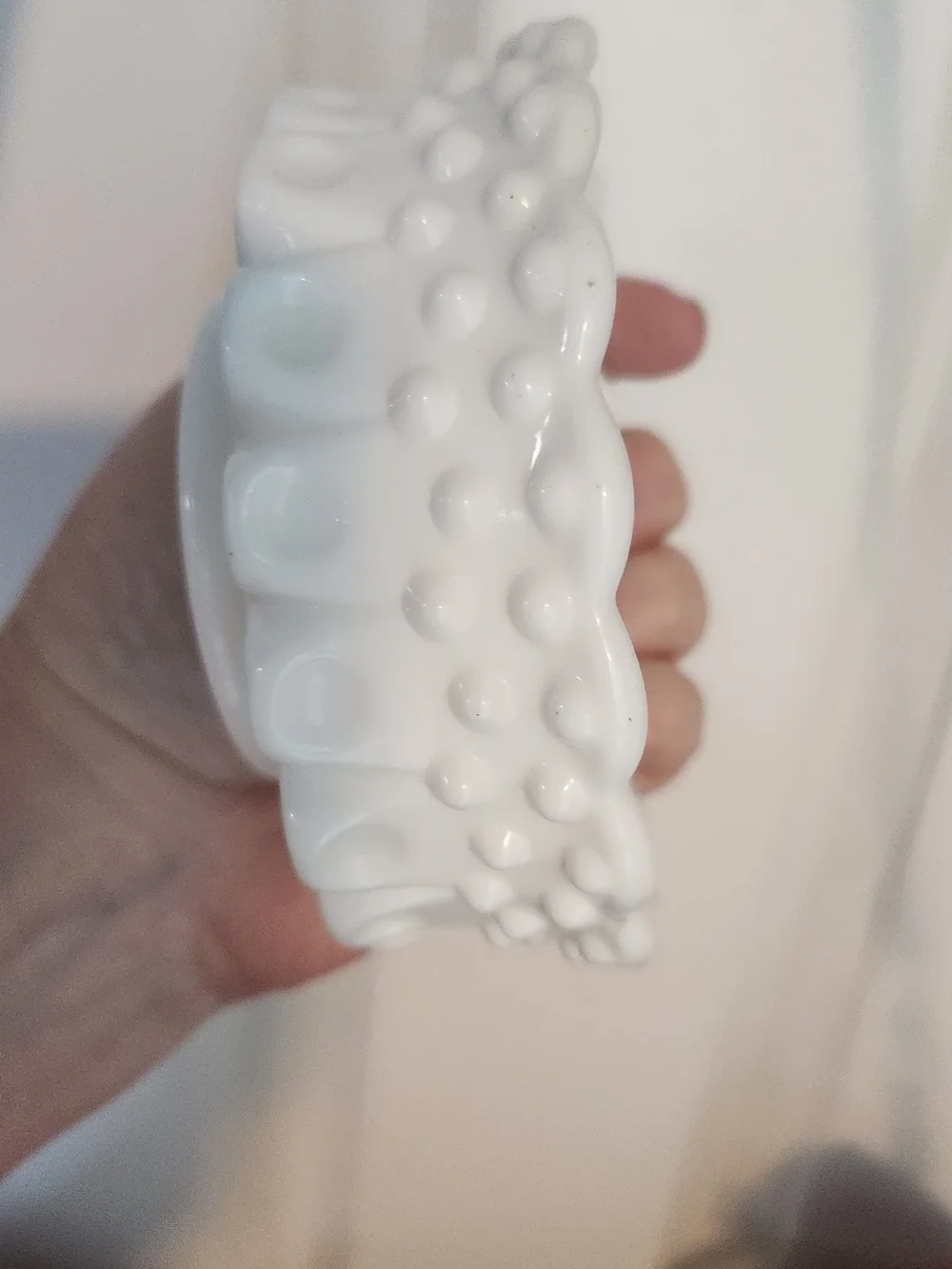 FENTON Hob Nail Vintage Milk Glass Bowl  Elegant Home Dining, Bon Bon Candy Dish
